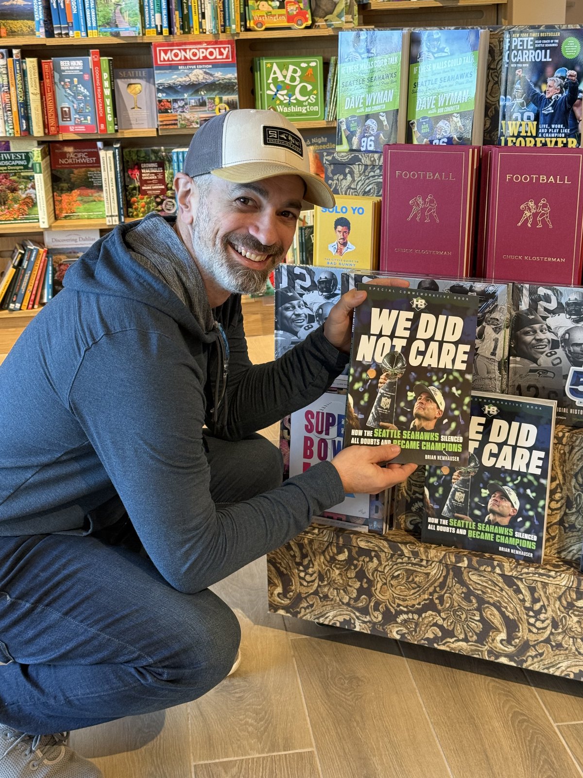Brian Nemhauser with his book
